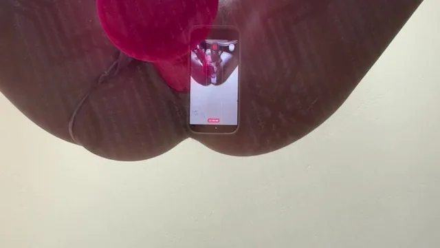 Bougie Bb On Glass Chair Rides A Pink Dildo Onlyfans