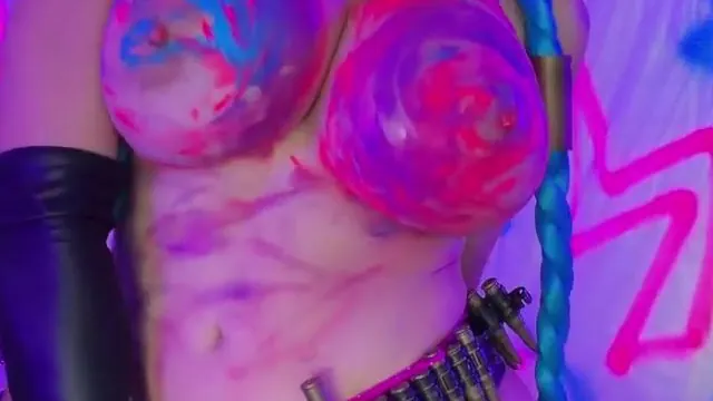 Octokuro Jinx Cosplay Joi Rides Dildo On Her Gun Fansly