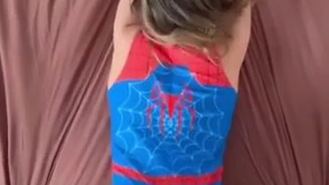 Bluebxbyyy Rides Her BF Dressed As Spider-Woman