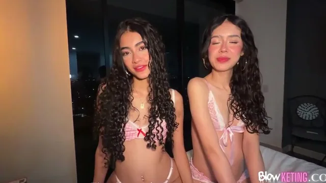 SkinnyCurly And Lilibaby18 Enjoy Rough POV Threesome Action