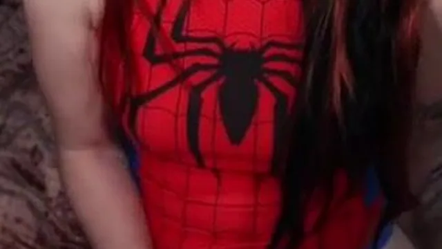 Spider-Woman Hickey Shamer Pleasures Herself In Costume