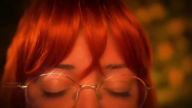 Ginger SkepticalPickle Takes A Messy Facial With Glasses On
